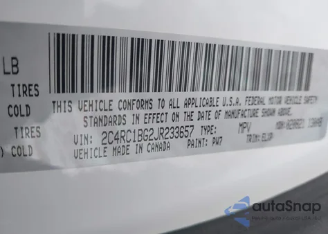 2018 Chrysler Pacifica Touring L z USA, uszkodzony, nr VIN 2C4RC1BG2JR233657